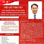 Tiểu sử tóm tắt của người ứng cử Đại biểu HĐND Thành phố Hải Phòng khóa XVII, nhiệm kỳ 2026-2031: PGS.TS Lê Minh Quang - Giám đốc Sở Y tế Thành phố Hải Phòng